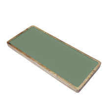 Load image into Gallery viewer, Corinne Rectangle Tray Small 40x18x2.5cm Green &amp; Natural; ETA Early October
