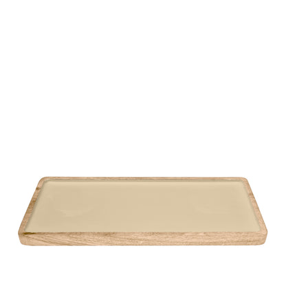 Corinne Rectangular Tray Small 40x18cm Light Taupe