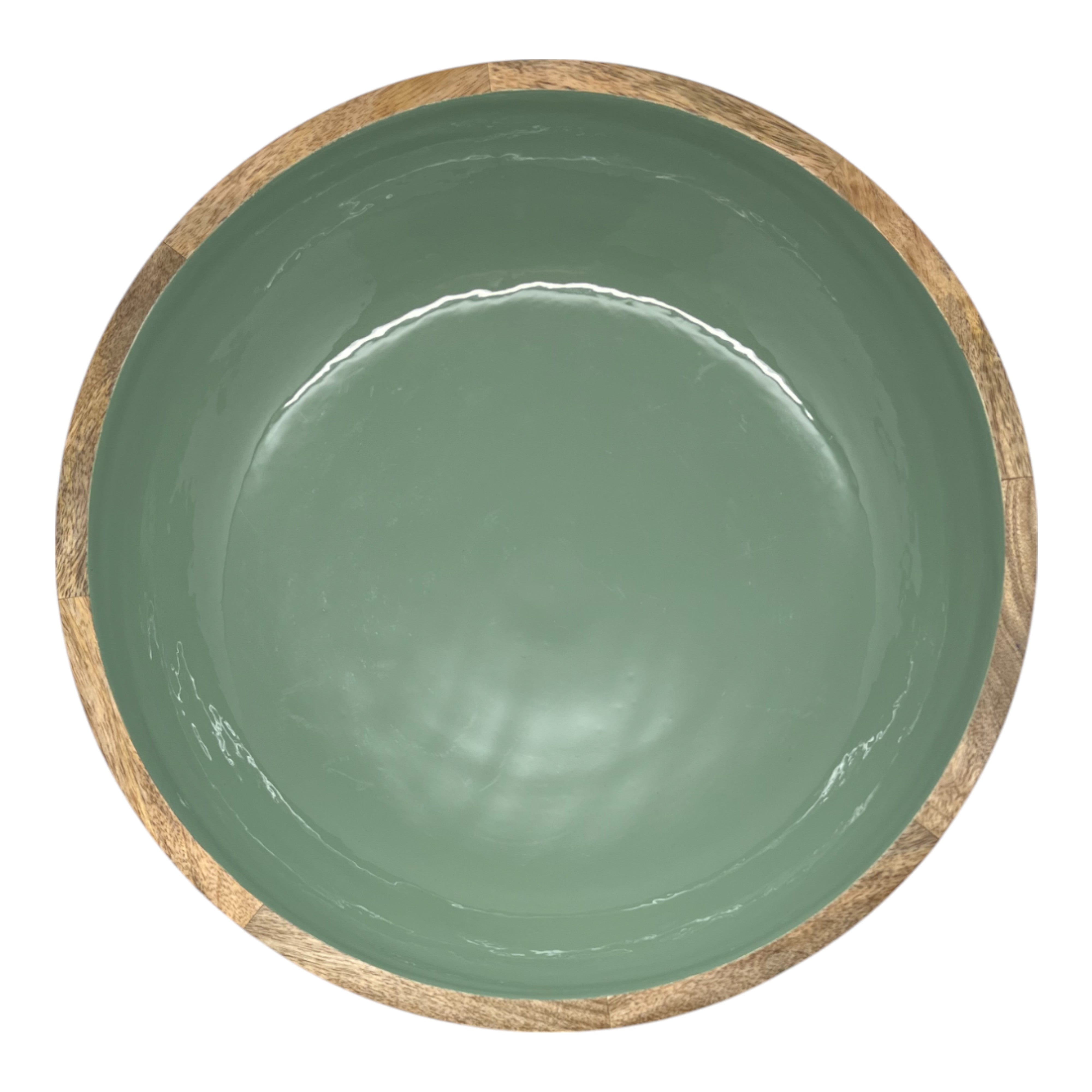 Corinne Salad Bowl 40x40x10cm Green & Natural