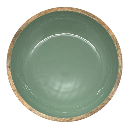 Corinne Salad Bowl 40x40x10cm Green & Natural
