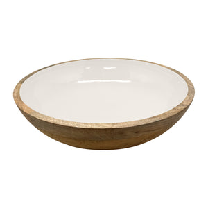 Corinne Salad Bowl 40x40x10cm White & Natural; ETA Early October