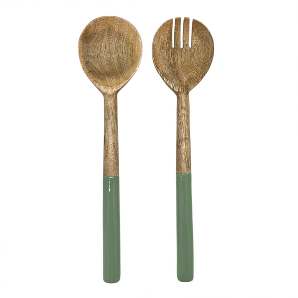Corinne Salad Servers 30x7x3cm Green & Natural; ETA Early October