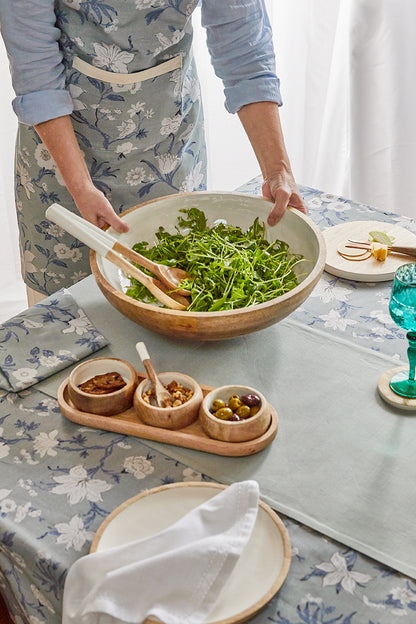 Corinne Salad Servers 30x7x3cm White & Natural
