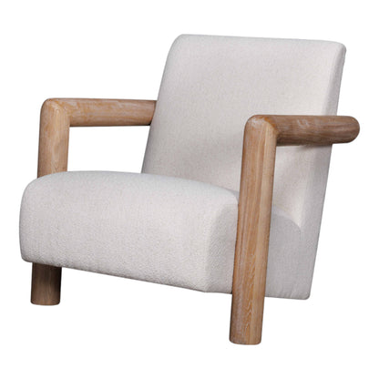 Creston Wood Armchair 78x92x82cm Ivory