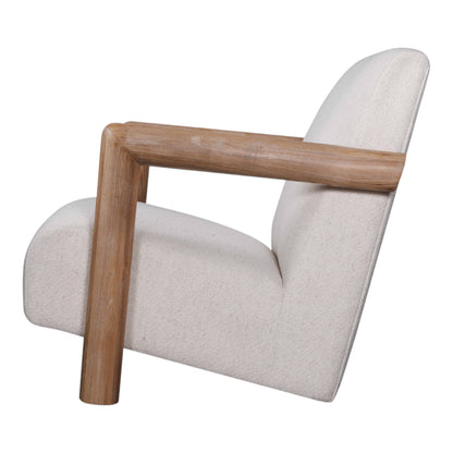 Creston Wood Armchair 78x92x82cm Ivory