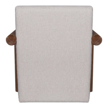 Load image into Gallery viewer, Creston Wood Armchair 78x92x82cm Ivory

