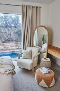 Creston Wood Armchair 78x92x82cm Ivory; ETA Mid November