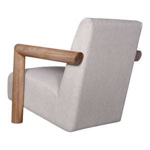 Creston Wood Armchair 78x92x82cm Ivory; ETA Mid November