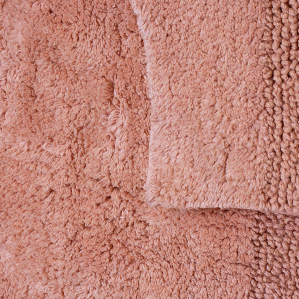 Dawson 2 Piece Bathmat Set 50x50cm & 50x80cm Clay Pink