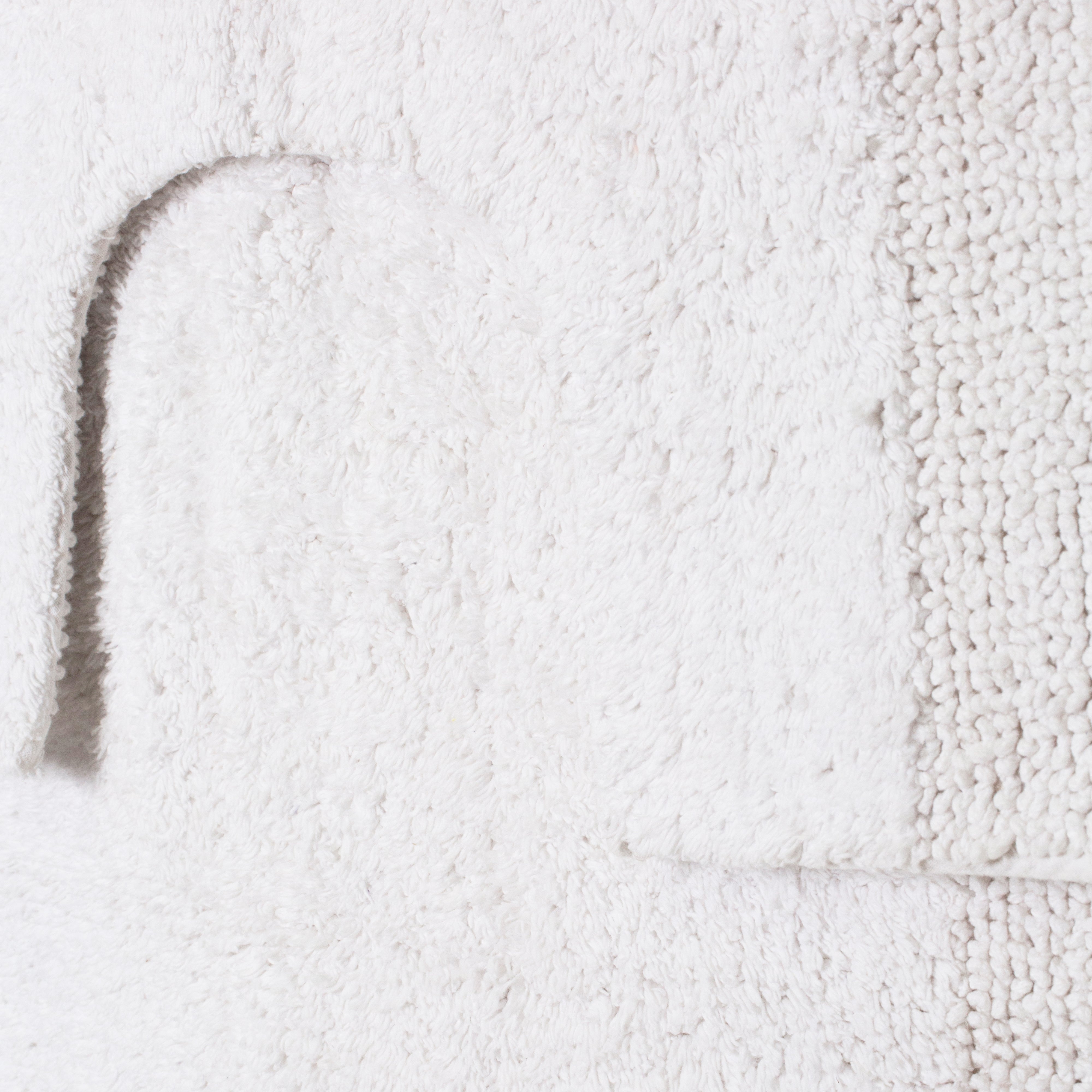 Dawson 2 Piece Bathmat Set 50x50cm & 50x80cm White