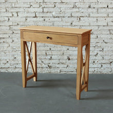 Load image into Gallery viewer, Devon 1 Drawer Console Table 80x30x75cm Oak
