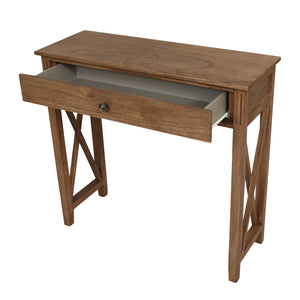 Devon 1 Drawer Console Table 80x30x75cm Walnut