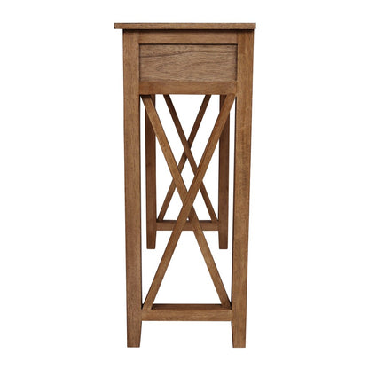 Devon 1 Drawer Console Table 80x30x75cm Walnut