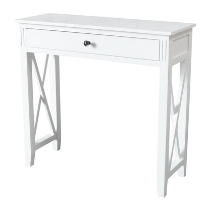 Devon 1 Drawer Console Table 80x30x75cm White