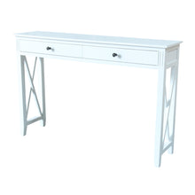 Load image into Gallery viewer, Devon 2 Drawer Console Table 120x30x80cm White; ETA Early July
