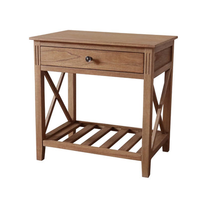 Devon Bedside Table 60x40x60cm Walnut