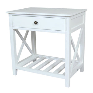 Devon Bedside Table 60x40x60cm White; ETA Mid May