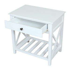 Devon Bedside Table 60x40x60cm White; ETA Mid May