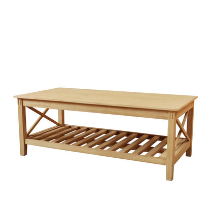 Devon Coffee Table with Shelf 120x60cm Oak