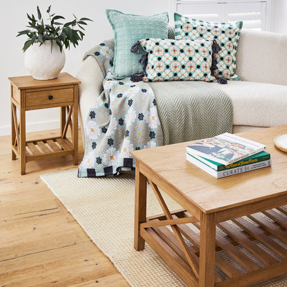 Devon Coffee Table with Shelf 120x60cm Oak