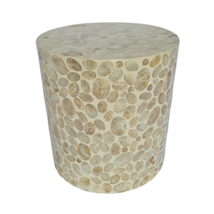 Elodie Pearl Ottoman 40x40x42cm Natural; ETA Mid Septemeber