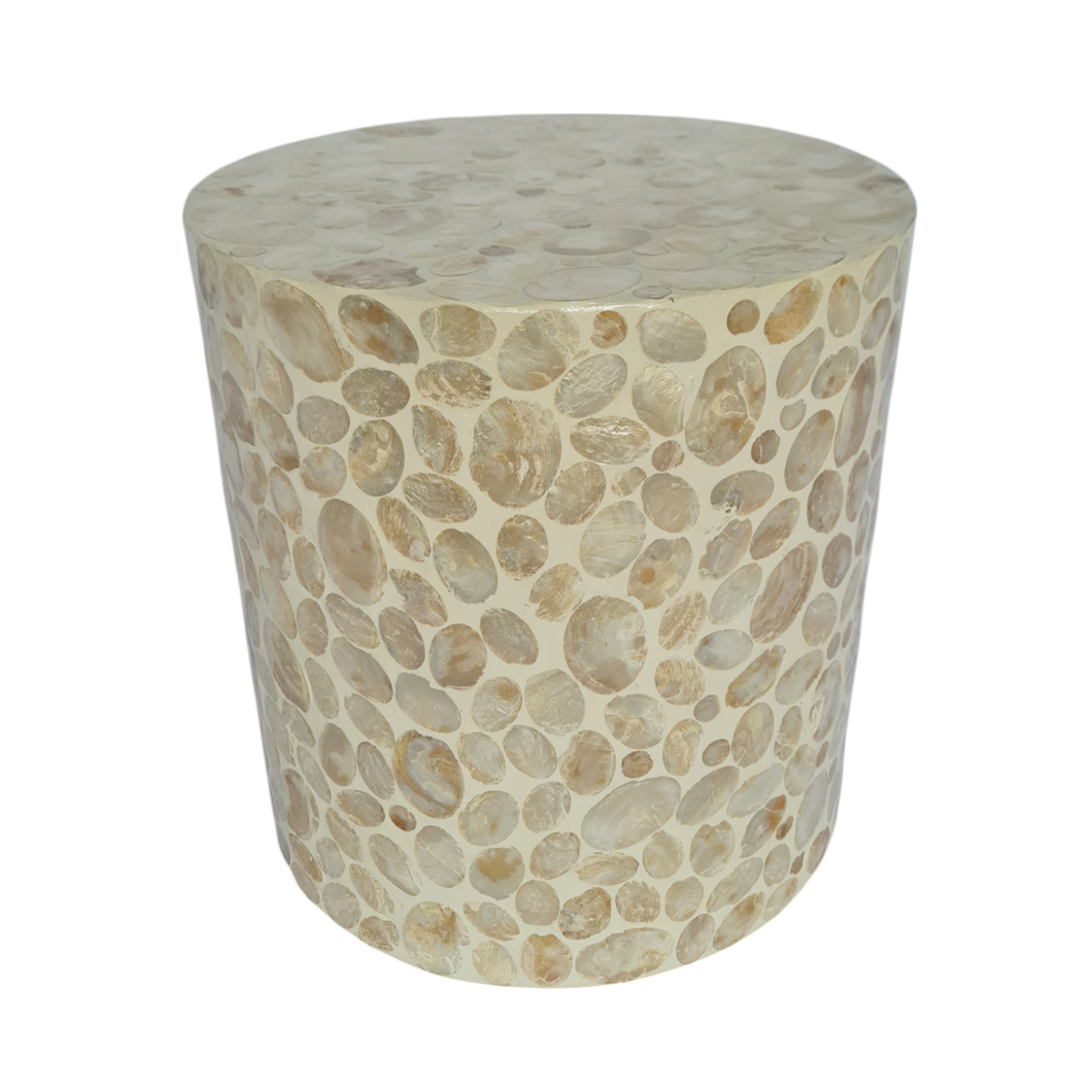 Elodie Pearl Ottoman 40x40x42cm Natural; ETA Mid Septemeber