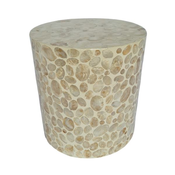 Elodie Pearl Ottoman 40x40x42cm Natural; ETA Mid Septemeber