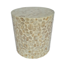 Load image into Gallery viewer, Elodie Pearl Ottoman 40x40x42cm Natural
