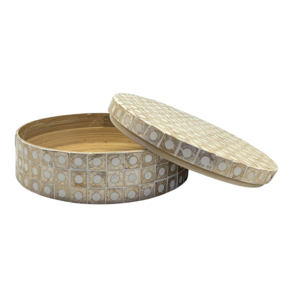 Elodie Pearl Small Box 25x25x8cm Natural