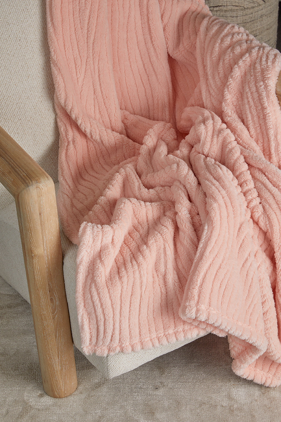 Fleur Darling Fluffy Blanket 130x180cm Soft Pink
