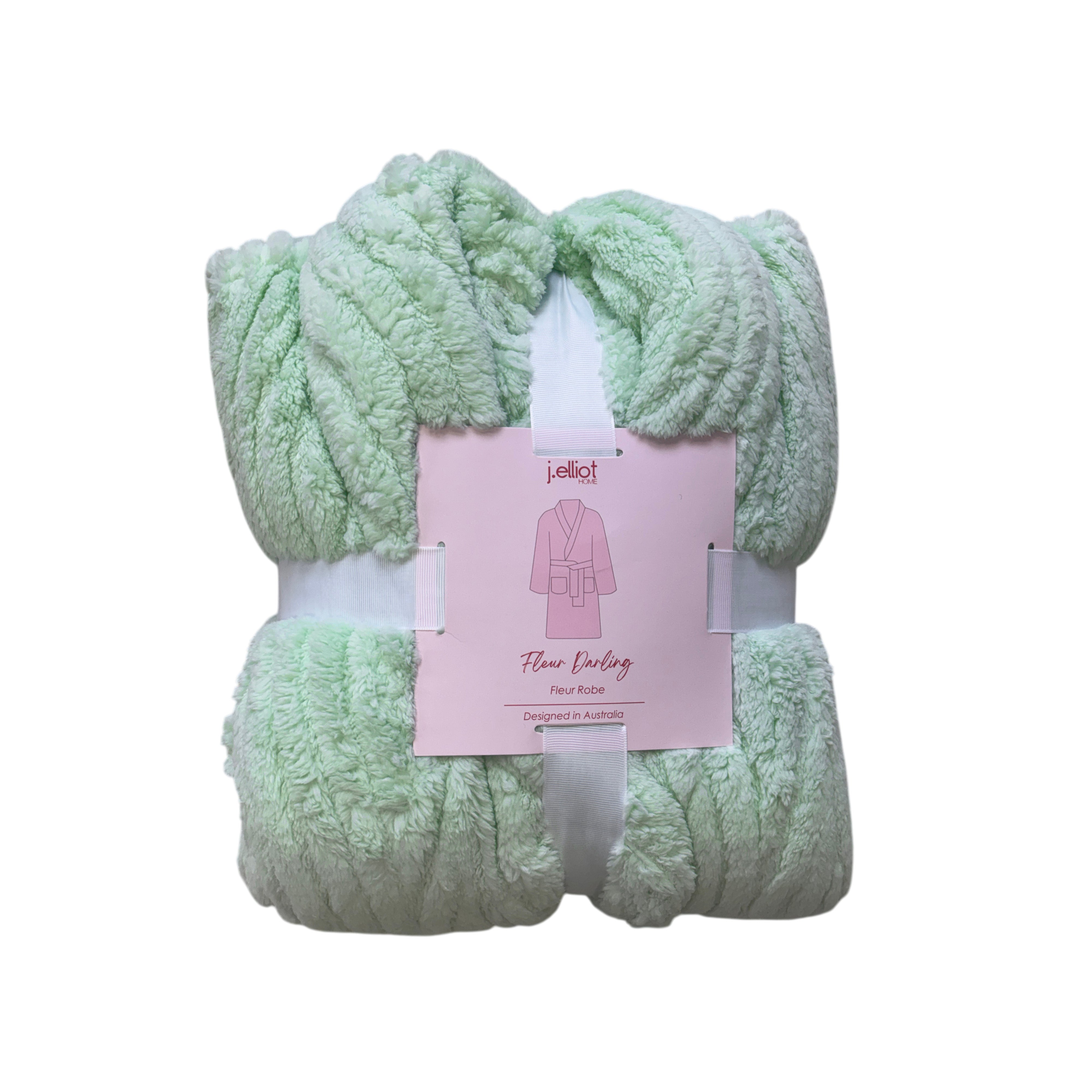 Fleur Darling Fluffy Robe 44x36x63cm Soft Green