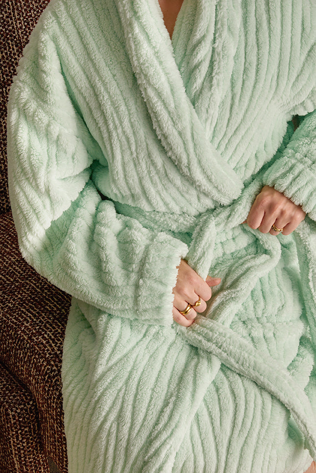 Fleur Darling Fluffy Robe 44x36x63cm Soft Green