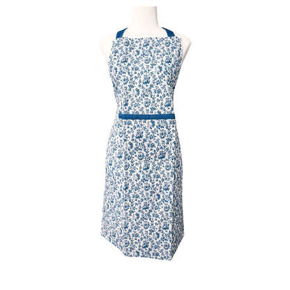 Floral Sonata Apron 83x68cm Blue