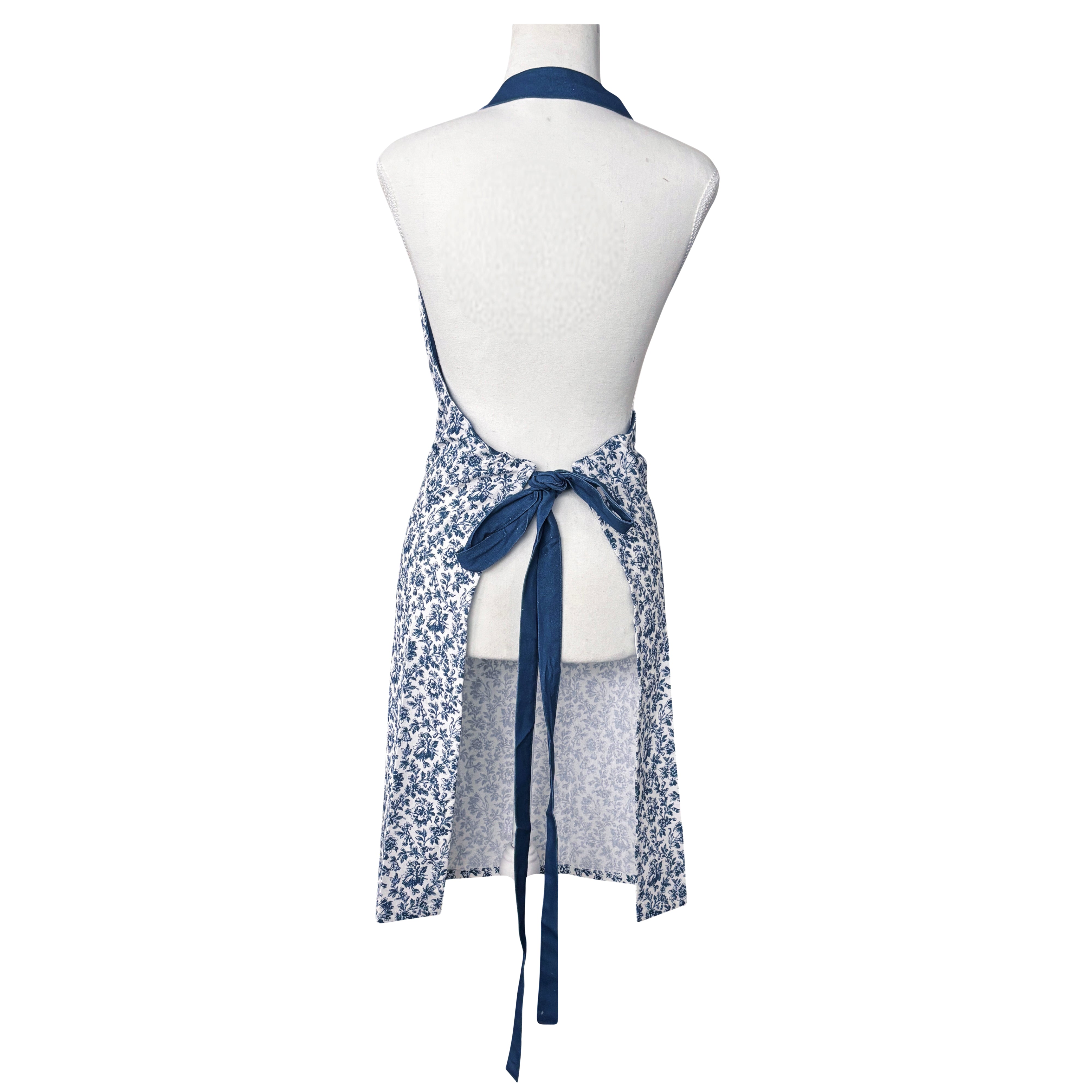 Floral Sonata Apron 83x68cm Blue