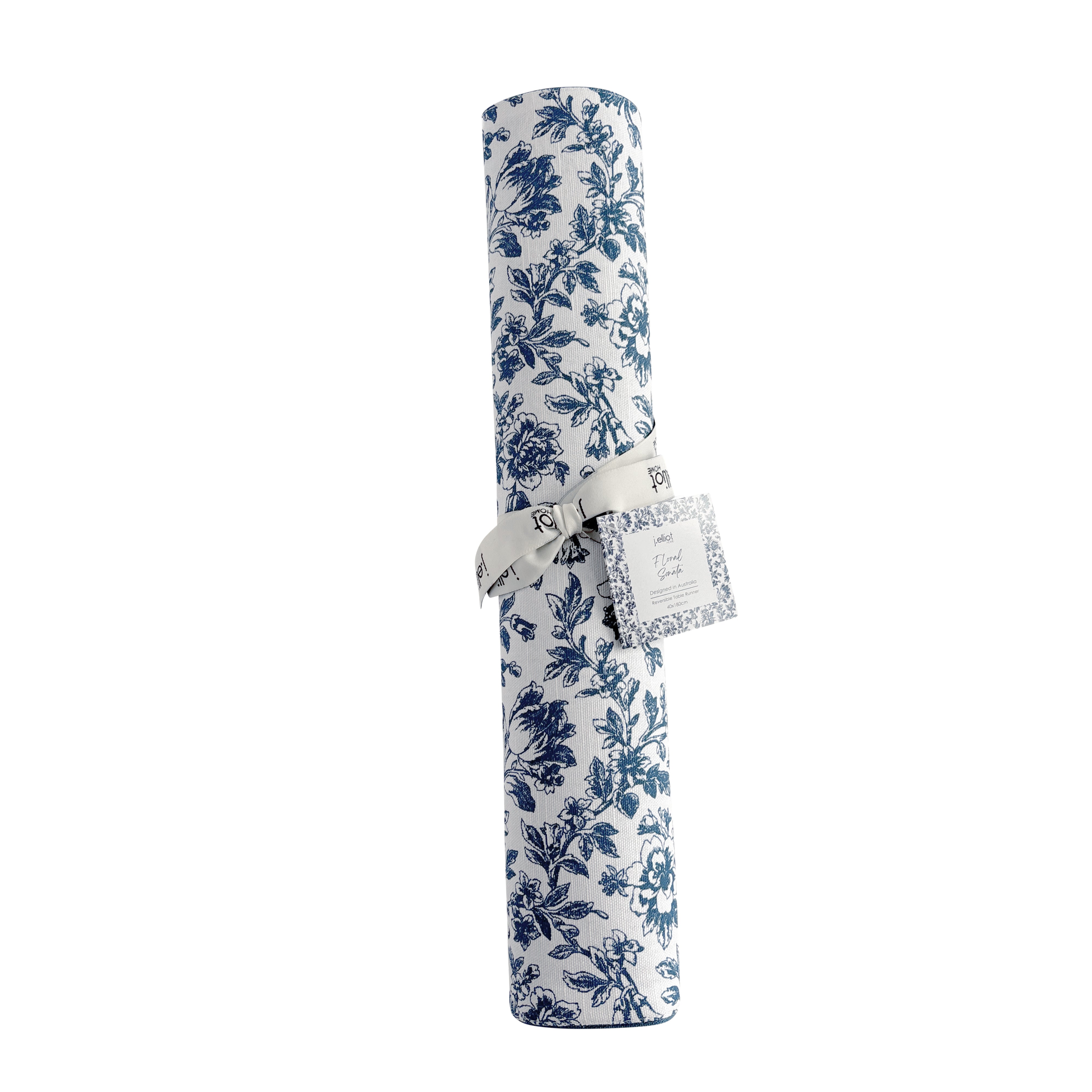 Floral Sonata Reversible Runner 40x180cm Blue