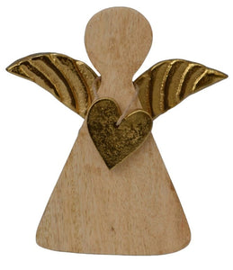 Gaberial Wood and Metal Decor Object 16.5x4x19cm Gold