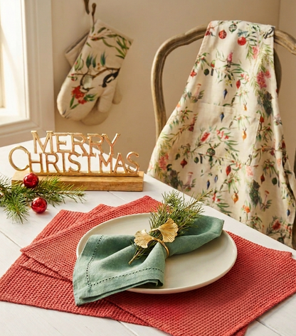Noel Napkin Ring Set of 4 6.7x4x4.2cm Gold