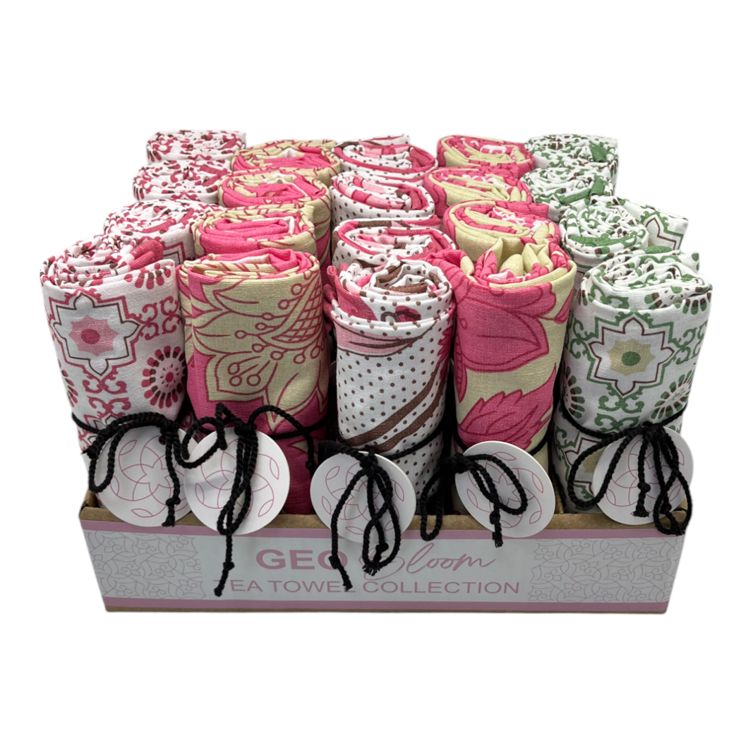 Geobloom Set of 20 Tea Towel 50x70x0.2cm Multi; ETA Early October