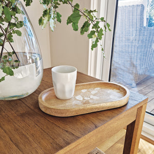 Ginkgo Oval Serving Tray 30x16cm Natural