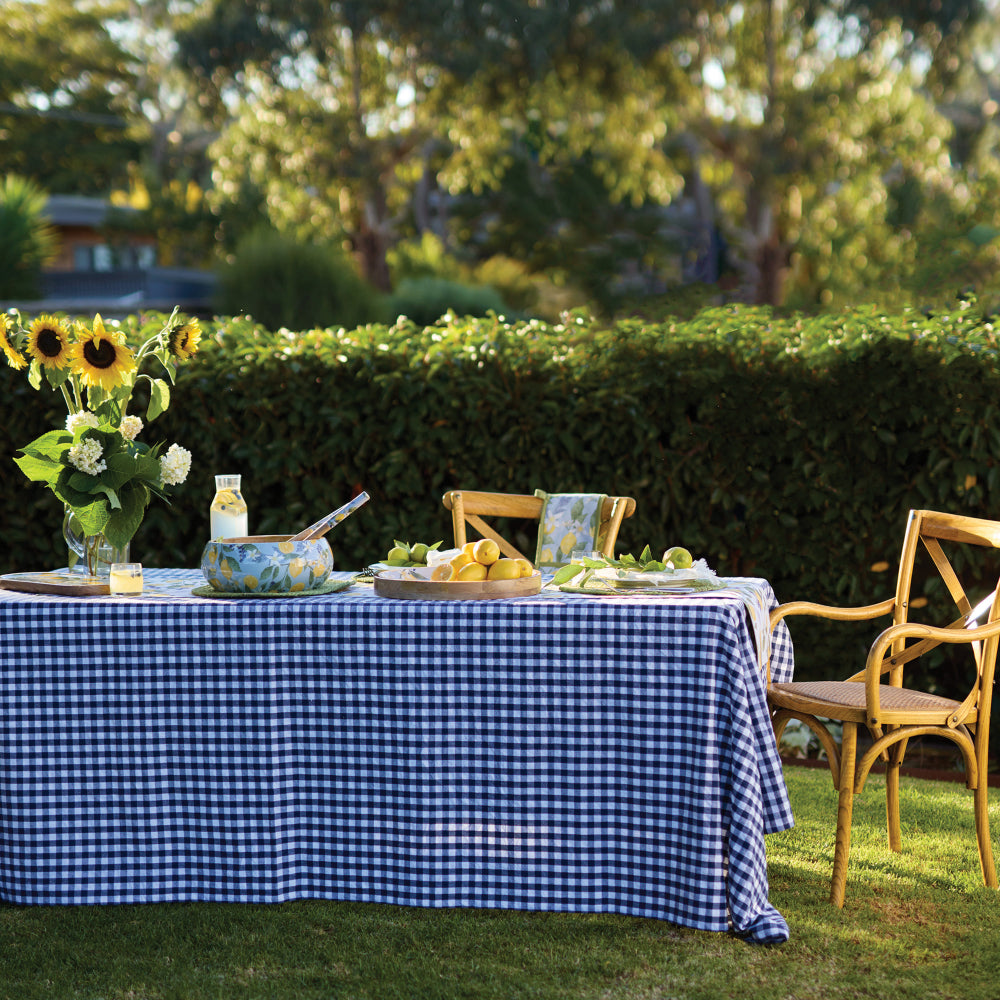 Ginny Rectangle Tablecloth 150x300cm Navy