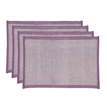 Load image into Gallery viewer, Heureuse Placemat Set of 4 33x48x1cm Purple; ETA Early October
