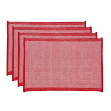 Load image into Gallery viewer, Heureuse Placemat Set of 4 33x48x1cm Red; ETA Early October
