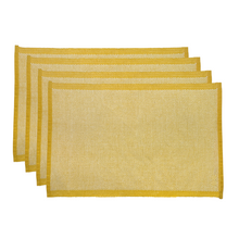 Load image into Gallery viewer, Heureuse Placemat Set of 4 33x48x1cm Yellow; ETA Early October
