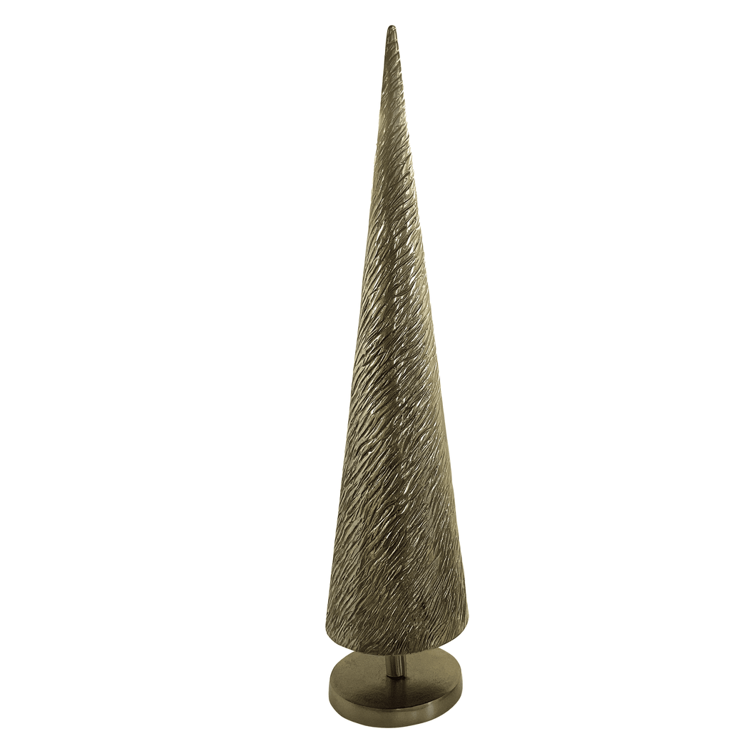 Holly Jolly Deco X-Mas Tree Hammered Large 13x13x57cm Gold