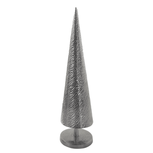 Holly Jolly Deco X-Mas Tree Hammered Medium 12x12x48cm Nickel