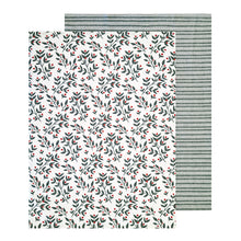 Load image into Gallery viewer, Ivy Christmas Tea Towel 2pk 50x70cm White &amp; Green; ETA Early September
