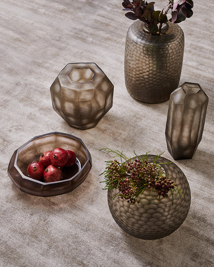 Victoria Tall Glass Vase 31x44cm Smoke