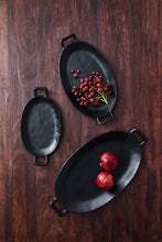 Load image into Gallery viewer, Spencer Oval Tray Medium 47.5x25.5x3cm Black; ETA Mid April
