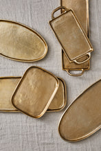 Load image into Gallery viewer, Apollo Tray with Handles Small 30x14x1.5cm Gold; ETA Mid April
