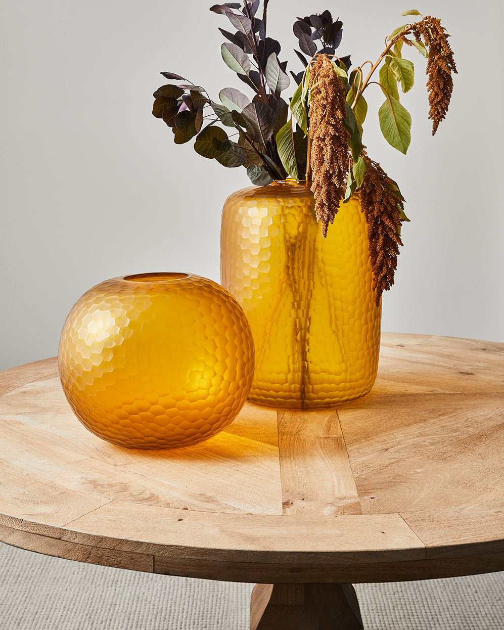 Victoria Tall Glass Vase 31x44cm Amber